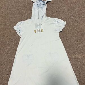 Cinnamoroll Light Blue Hooded Dress with Heart Pockets